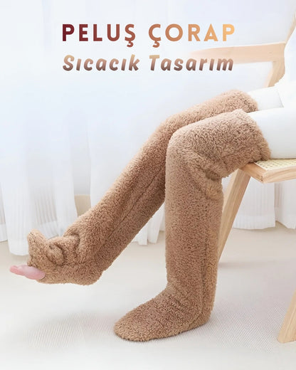 Uzun Peluş Çorap